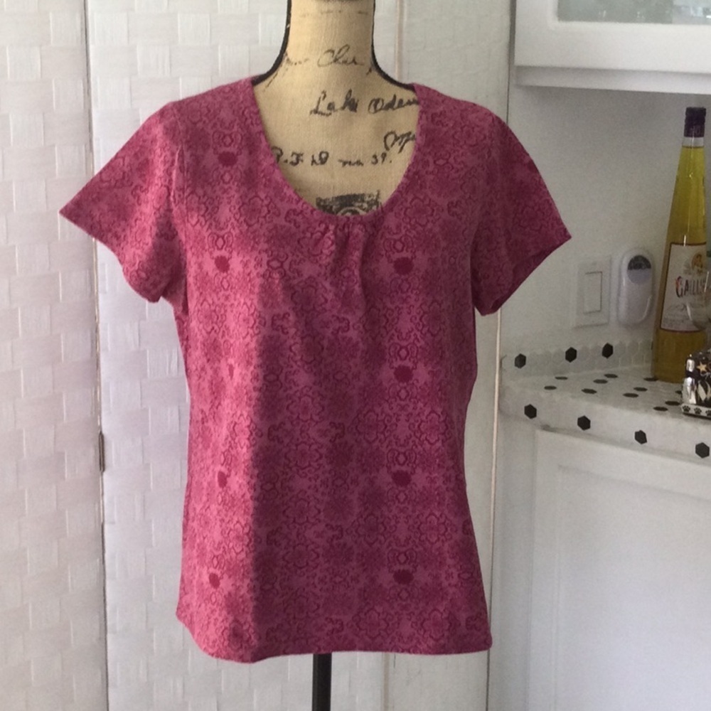 Pink Floral Womens Top 536